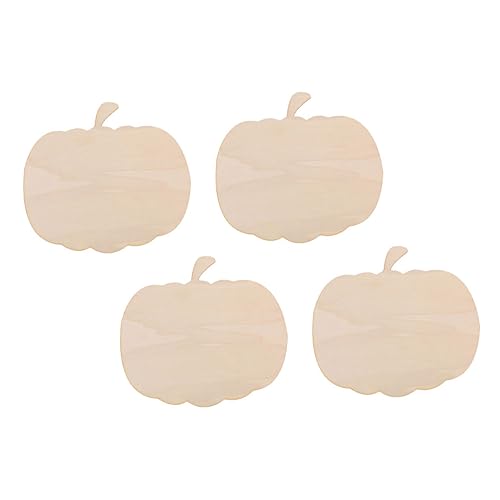 Gadpiparty 4 Stück Teiliges Halloween Holzscheiben Unbehandelte Kürbis Holzplatten Beidseitig Bemalbar Robuste DIY Graffiti Holzchips für und Kreative Dekoration von Gadpiparty