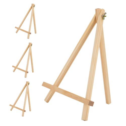 Gadpiparty 4 Stück Teiliges Holzstaffeleien für Tischdisplay Einstellbare Tischstaffelei Holz für Künstler Erwachsene und Schüler Langlebig für Kleine Gemälde und Fotos von Gadpiparty