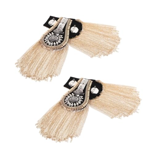Gadpiparty 4 Stück Teiliges Punk Schulterepauletten Gold mit Quasten und Nietverzierung Robuste Schulterfransen Applikationen für Blazer Kostüme und Retro Outfits Gadpiparty 4 Stück Teiliges Punk Schulterepauletten Gold mit Quasten und Nietverzierung Robuste Schulterfransen Applikationen für Blazer Kostüme und Retro Outfits von Gadpiparty