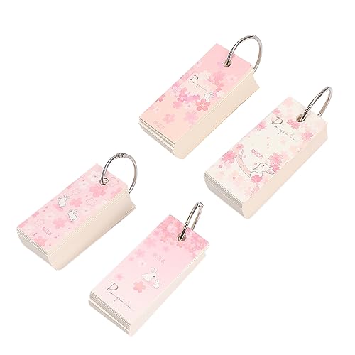 Gadpiparty 4 Stück Teiliges Regen Notizblöcke Tragbare Memo Pads mit Bunten Mustern für Schule und Büro Selbstgestaltbare Notizkarten Binder Ring von Gadpiparty