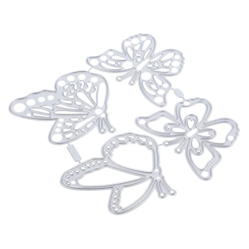 Gadpiparty 4 Stück Teiliges Schmetterling Metall Stanzformen aus Robustem Carbonstahl Langlebige Prägeschablonen für DIY Scrapbooking Party und Festivaldekoration Feine Muster Vielseitig für Gadpiparty 4 Stück Teiliges Schmetterling Metall Stanzformen aus Robustem Carbonstahl Langlebige Prägeschablonen für DIY Scrapbooking Party und Festivaldekoration Feine Muster Vielseitig für von Gadpiparty