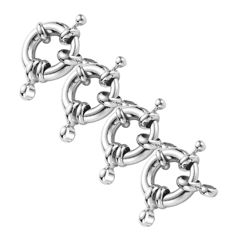 Gadpiparty 4 Stück Teiliges Schmuckverschluss Federring Rundverbinder Loch Ø für DIY Halsketten Armbänder Schmuckzubehör Vielseitig Elegant für Kreative Schmuckgestaltung Gadpiparty 4 Stück Teiliges Schmuckverschluss Federring Rundverbinder Loch Ø für DIY Halsketten Armbänder Schmuckzubehör Vielseitig Elegant für Kreative Schmuckgestaltung von Gadpiparty