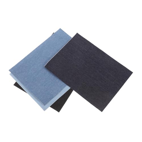 Gadpiparty 4 Stück Teiliges Selbstklebende Jeans Reparatur Patches Einfach Anzubringende Denim Flicken in Hellblau Blau Dunkelblau und Schwarz Vielseitig für Jeans Jacken Mäntel Schnelle von Gadpiparty