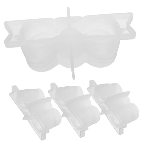 Gadpiparty 4 Stück Teiliges Silikon Schleifenform Wiederverwendbare Flexible Gießform für Duftkerzenherstellung DIY Resin Basteln Zuhause Dekoration von Gadpiparty