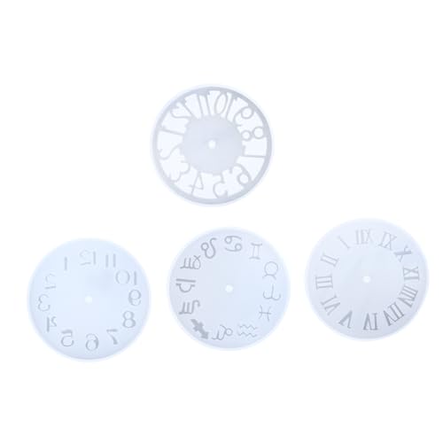 Gadpiparty 4 Stück Teiliges Silikon Uhrenform mit Römischen Ziffern DIY Epoxidharz Gießform für Kreative Handwerksprojekte und Uhrendesign für Dekorationen Gadpiparty 4 Stück Teiliges Silikon Uhrenform mit Römischen Ziffern DIY Epoxidharz Gießform für Kreative Handwerksprojekte und Uhrendesign für Dekorationen von Gadpiparty
