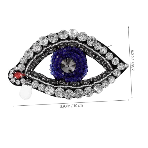 Gadpiparty 4 Stück Teiliges Strass Evil Eye Patches zum Aufnähen Funkelnde Applikationen mit Augenmotiv für DIY Kleidung Jacken Hüte Schützendes Dekoratives Accessoire aus Glitzernden von Gadpiparty