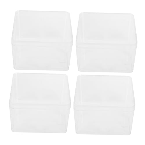 Gadpiparty 4 Stück Transparente Aufbewahrungsboxen Mini Spezimenboxen Lebensmittelechtem Kunststoff zum Verpacken und Präsentieren von Desserts Schmuck und Bastelzubehör von Gadpiparty