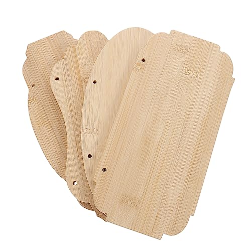 Gadpiparty 4 Stück Unlackierte Holzschildchen zum Hängen Diy Holzplaketten für Projekte Blanko Schild für Geschäfte und Dekoration von Gadpiparty
