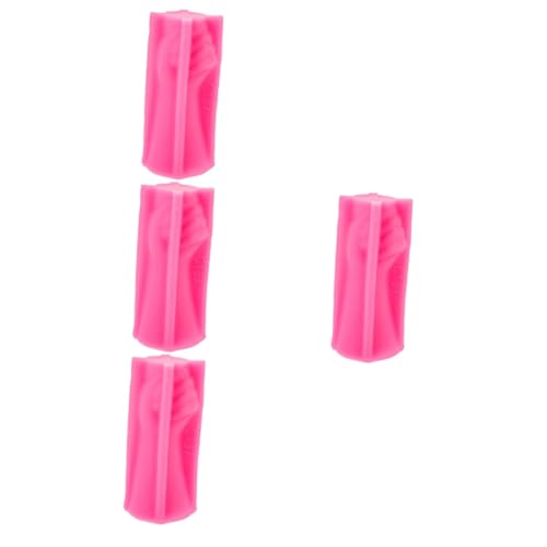 Gadpiparty 4 Stück Vase -Halter -Form einfach geformt Produkt drinnen klein Schminkpinsel epoxidharz formen Form für Zement Topfpflanze Topfform Bürstenform Kieselgel Rosa von Gadpiparty