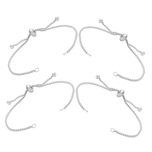 Gadpiparty 4 Stück Verstellbare Schiebeketten mit Kugelenden Schmuck Verlängerungsketten für Armbänder DIY Armband Zubehör Komfortable Anpassung Langlebig und Elegant Gadpiparty 4 Stück Verstellbare Schiebeketten mit Kugelenden Schmuck Verlängerungsketten für Armbänder DIY Armband Zubehör Komfortable Anpassung Langlebig und Elegant von Gadpiparty