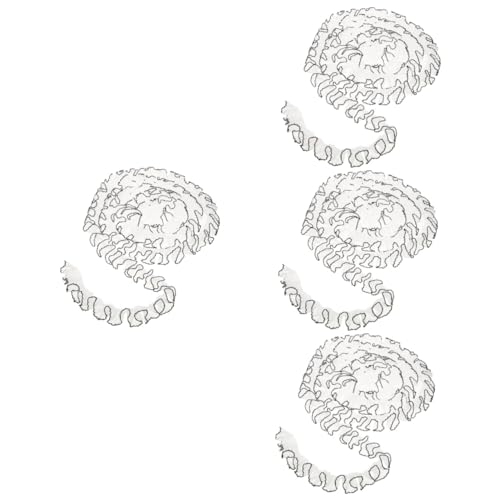 Gadpiparty 4 Stück Vintage Lace Ribbon Transparent mit Schwarzrand für Diy Bastelprojekte Hochzeitskleider Dekorationen Zuschneidbares Spitzenband von Gadpiparty