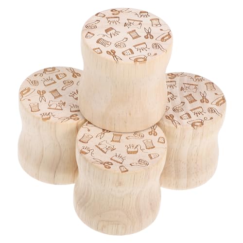 Gadpiparty 4 Stück quilter klöppel nähen zubehör holzwerkzeug Quilten Werkzeug Nähen Werkzeug Schneiderhandwerkzeug Klöppel-Nähwerkzeug Holzklöppel Klöppel Nähklöppel Beige von Gadpiparty