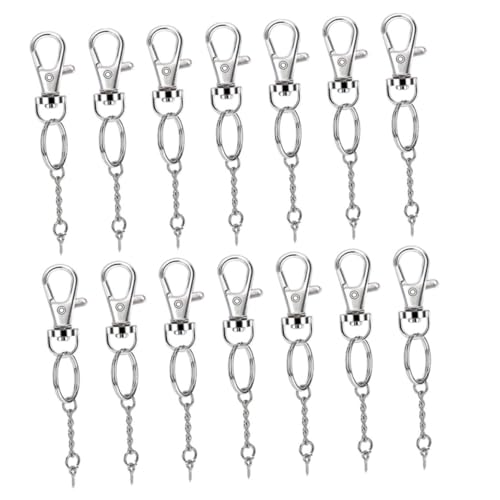 Gadpiparty 40 Sätze Diy Schlüsselanhänger Zubehör Set Drehbarer Karabiner mit Schlüsselringen Federringen und Schraubösen für Kreative Bastelprojekte für Schlüsselanhänger und Charms von Gadpiparty