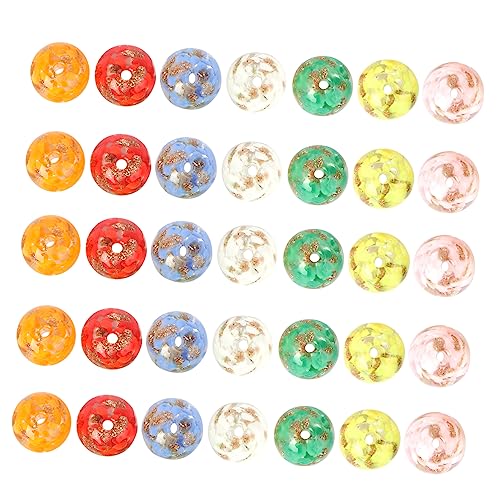 Gadpiparty 40 Stück Bunte Glasperlen DIY Zubehör für Handmade Schmuckgestaltung Runde Spacer Perlen für Armbänder und Bastelmaterial für Kreative Projekte von Gadpiparty