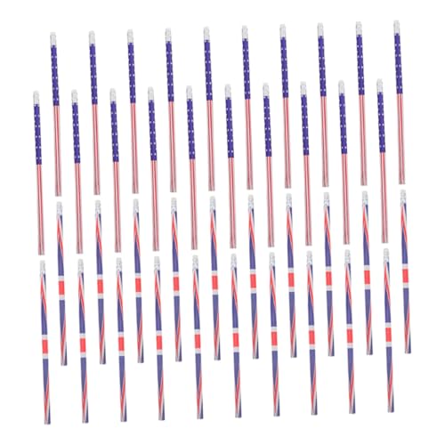 Gadpiparty 40 Stück Holzstifte mit Us und Uk Flagge Bruchfest mit Radiergummi für Schule Büro Partys Vielseitig Einsetzbar als Goodie Bag Füller und Lernhilfe von Gadpiparty