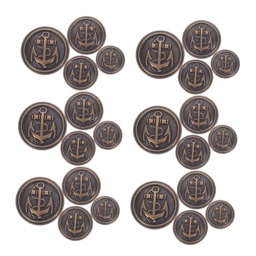 Gadpiparty 40 Stück Teiliges Set Metallknöpfe für Mäntel und Blazer Vintage Kupfer Runde Schneiderknöpfe für Anzüge Jacken Overcoats Robuste Polierte Oberfläche für Bekleidungsnähprojekte von Gadpiparty