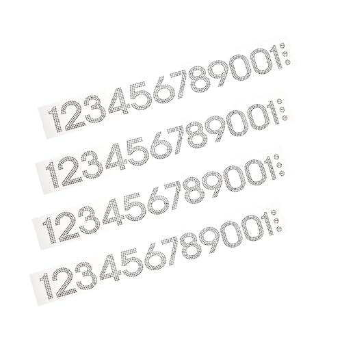 Gadpiparty 40 Stück Teiliges Strass Hotfix Zahlen Patch zum Aufbügeln Dekorative Applikationen für Kleidung DIY Textilien Langlebige Hautfreundliche Aufnäher für Shirts Taschen Hüte und von Gadpiparty