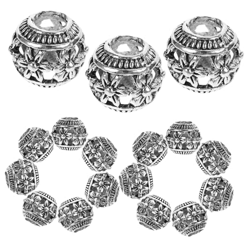 Gadpiparty 40 Stück hohle Perlen kleine Perlen Spacer Perlen für Schmuckhersteller Perlen Abstandshalter Armband Perlen Metallperlen Perlen für die Herstellung von Armbändern Legierung Silber Gadpiparty 40 Stück hohle Perlen kleine Perlen Spacer Perlen für Schmuckhersteller Perlen Abstandshalter Armband Perlen Metallperlen Perlen für die Herstellung von Armbändern Legierung Silber von Gadpiparty