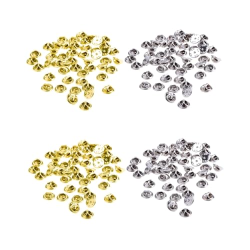 Gadpiparty 400 Stck. Metall Schmetterlingskupplungen Pin Rückseiten Messing Clutch Abzeichen Ersatz Silber und Gold für Kleine Anstecknadeln Stabile Befestigung für Abzeichen und Diy Pins von Gadpiparty