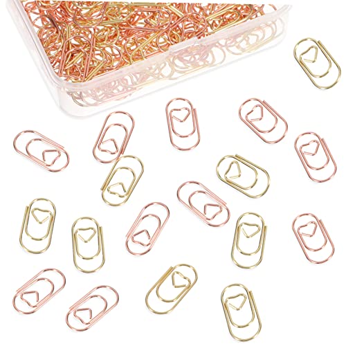 Gadpiparty 400 Stück Herzförmige Metall Büroklammern Set Gold Roségold Kleine Papierklammern Kreative Lesezeichen Dekorativ Für Schule Büro Scrapbook Organisieren Gadpiparty 400 Stück Herzförmige Metall Büroklammern Set Gold Roségold Kleine Papierklammern Kreative Lesezeichen Dekorativ Für Schule Büro Scrapbook Organisieren von Gadpiparty