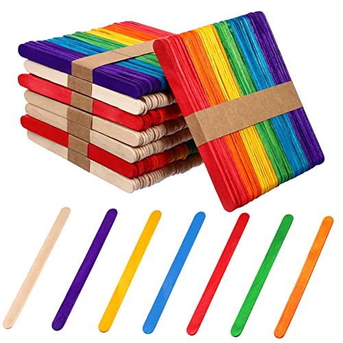 Gadpiparty 400 Stück Holzstäbe Bunte Bastelstäbe Diy Handwerk Materialien für Kreative Projekte von Gadpiparty