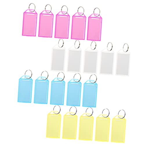 Gadpiparty 40Stücke Farbige Schlüsselanhänger Id Tags für Gepäckorganisation Wiederverwendbare und Beschriftbare Schlüsselanhänger für Zuhause Büro und Reisen von Gadpiparty
