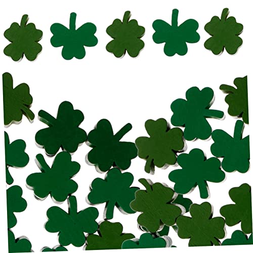 Gadpiparty 40Stücke Holzperlen für Patrick Day Blattförmige DIY Bastelperlen Rustikalem Design für Armbänder und Handwerksprojekte von Gadpiparty