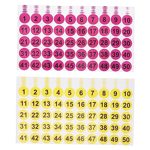 Gadpiparty 42 Blatt Farbige Runde Nummernaufkleber Selbstklebende Etiketten für Diy für Organisation Klassenzimmer und Handarbeiten Gadpiparty 42 Blatt Farbige Runde Nummernaufkleber Selbstklebende Etiketten für Diy für Organisation Klassenzimmer und Handarbeiten von Gadpiparty