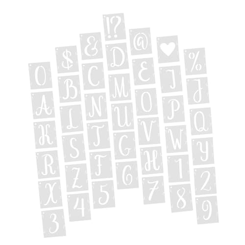 Gadpiparty 42 Stück Teiliges Pet Buchstaben und Zahlen Schablonen Wiederverwendbar Ineinandergreifend Präzise Muster für Wanddekor Stoff und DIY Bastelprojekte von Gadpiparty