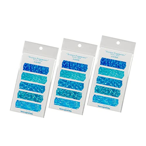 Gadpiparty 45Blätter Wasserwelligkeit Aufkleber Scrapbooking Sticker für Kalender Journaling und DIY Kunsthandwerk Selbstklebend Langlebig Elegantes Design mit Verschiedenen Mustern von Gadpiparty