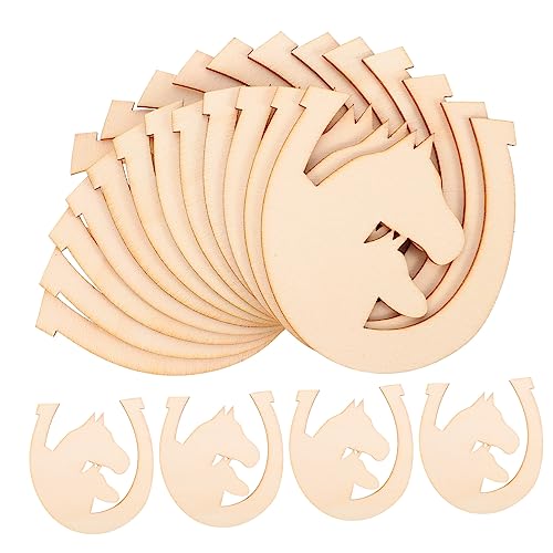 Gadpiparty 48 Stück Hufeisenform Unlackierte Holzscheiben für Diy Bastelprojekte Kreative Holzfiguren zum Bemalen und Dekorieren für Erwachsene von Gadpiparty
