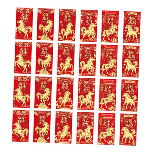 Gadpiparty 48 Stück Jahr Des Pferdroten Pakets 2026 Chinesische Rote Tasche Mondjahr Rote Umschläge Fu Charakterumschläge Pferd Jahr Hong Bao Chinese 2026 Hongbao Neujahrsgeldumschläge Papier von Gadpiparty