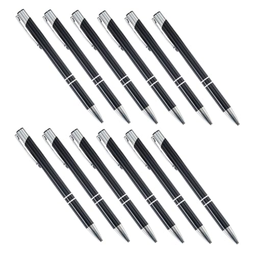 Gadpiparty 48 Stück Kugelschreiber aus Metall Büro Kugelschreiber lustiger Stift metall kugelschreiber hochwertige kugelschreiber Stifte ausgefallene Stifte für Männer Black von Gadpiparty