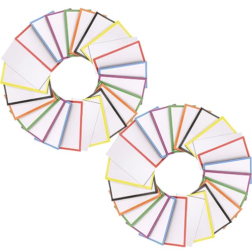 Gadpiparty 48 Stück Magnetische Beschreibbare Etiketten für Whiteboard Wiederverwendbare Pet Labels für Klassenzimmer und Büro von Gadpiparty