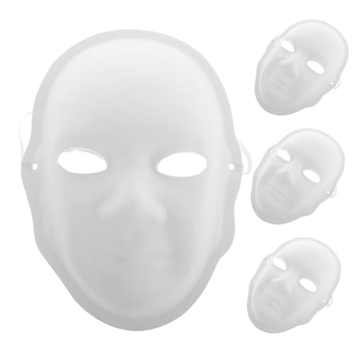 Gadpiparty 4Stücke DIY Blanko Kabuki Masken Bemalbare Cosplay Masken für Karneval Halloween und Theateraufführungen Chinesische Kulturmaske Papierbrei Verkleidungsmaske von Gadpiparty