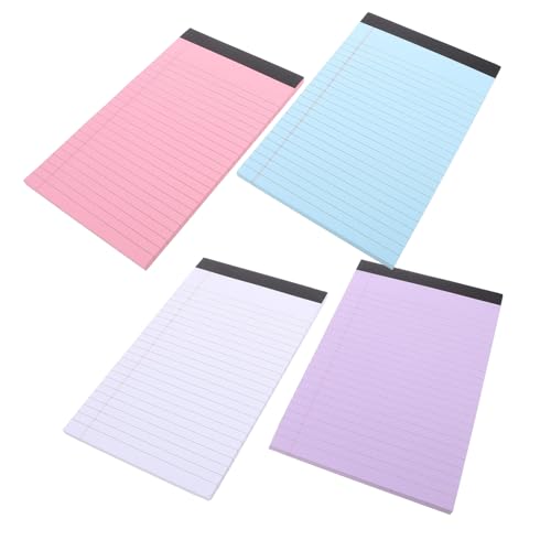 Gadpiparty 4Stücke Liniertes Notizbuch Buntes Schreibpapier für Notizen To Do Listen Memo für Schule Büro Studium Einfach Abreißbar von Gadpiparty