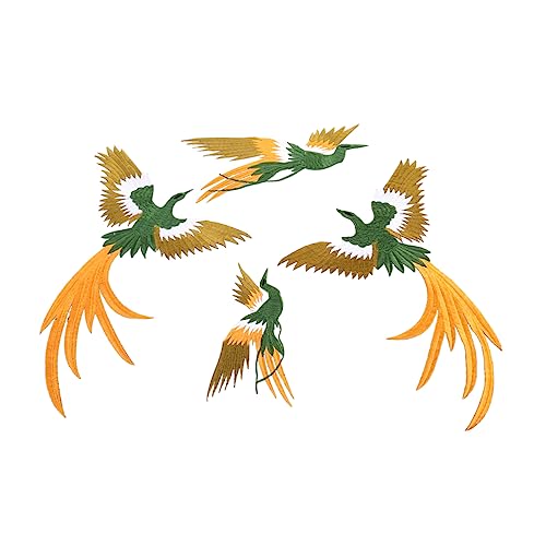 Gadpiparty 4Stücke Phoenix Stoffaufnäher Hochwertige Nähapplikationen für DIY Projekte zum Dekorieren und Abdecken von Löchern Kleidung von Gadpiparty