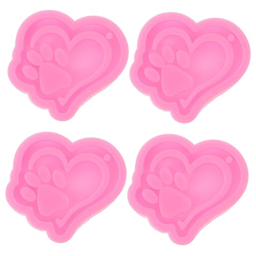 Gadpiparty 4Stücke Teiliges Silikonform Für Schlüsselanhänger DIY Aroma Pendant Gießform Für Charmante Schlüsselanhänger Silikonmould Für Bastelprojekte Herz Bär Pfote Gadpiparty 4Stücke Teiliges Silikonform Für Schlüsselanhänger DIY Aroma Pendant Gießform Für Charmante Schlüsselanhänger Silikonmould Für Bastelprojekte Herz Bär Pfote von Gadpiparty