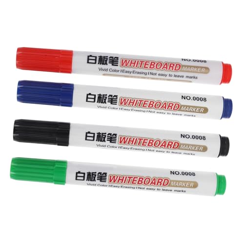 Gadpiparty 4Stücke Trockene Löschen Whiteboard Marker für Abwischbare Stifte und Sichtbarkeit für Schule und Büro von Gadpiparty