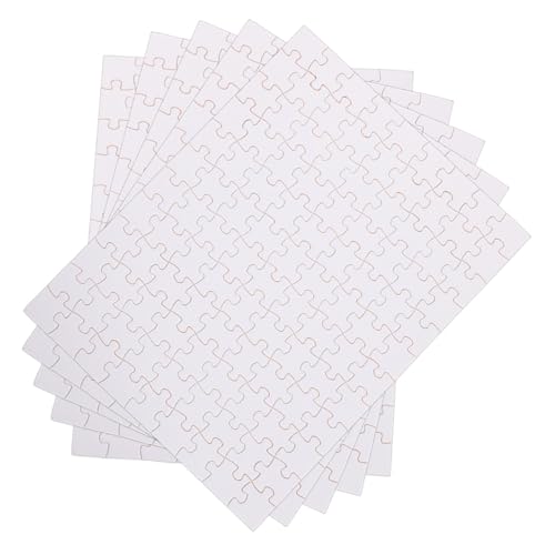 Gadpiparty 5 Blätter Teiliges DIY Sublimations-Puzzle aus Holz Leere Thermotransfer-puzzleteile Wiederverwendbar für Kreative Bastelarbeiten und Personalisierte Geschenkideen von Gadpiparty