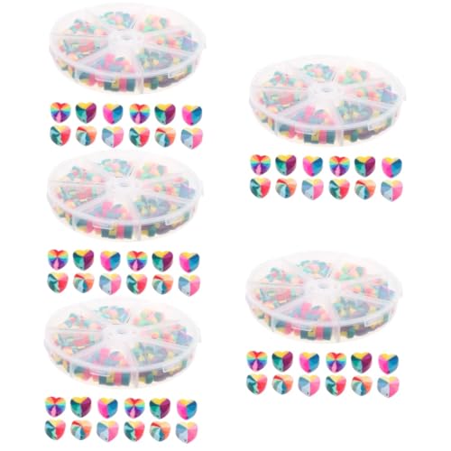 Gadpiparty 5 Boxen Regenbogen Liebesperlen Schnell Schmuck Herz Schlüssel Groß Für Diy-perlen Abstandsperlen Zum Basteln Polymer-ton von Gadpiparty