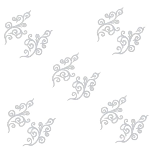 Gadpiparty 5 Paare Bestickte Aufnäher Barock Wolkenform zum Aufnähen Dekorative Nähapplikationen für Brautkleider Festmode Bühnenkostüme Kleidung und Accessoires von Gadpiparty