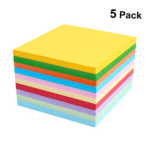Gadpiparty 5 Packungen Bunte Origami Papierschnitte mit Faltbarem Papier für Diy Kunsthandwerk Zufällige Farben für Papierkraniche und Bastelprojekte Zufällige Farbe von Gadpiparty