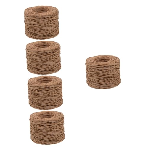 Gadpiparty 5 Rollen Geschenkverpackungsseil Makramee Kordel Kanalabzeichen Doppelseitiges Klebeband Bastelhalter Outdoor Dekorkarte Sisalseilbinder Draht Packband Durchsichtiges von Gadpiparty