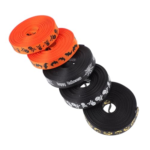 Gadpiparty 5 Rollen Halloween Geschenkband Dekoratives Geschenkverpackungsband mit Kürbis Fledermaus Muster Langes DIY Bastelband für Party Deko und Geschenkverpackung Gadpiparty 5 Rollen Halloween Geschenkband Dekoratives Geschenkverpackungsband mit Kürbis Fledermaus Muster Langes DIY Bastelband für Party Deko und Geschenkverpackung von Gadpiparty