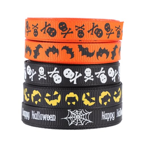 Gadpiparty 5 Rollen Halloween Geschenkband Originelles DIY Geschenkverpackungsband mit Halloween-Motiven Vielseitig Verwendbar für Partydekoration Basteln und Geschenkverpackung Gadpiparty 5 Rollen Halloween Geschenkband Originelles DIY Geschenkverpackungsband mit Halloween-Motiven Vielseitig Verwendbar für Partydekoration Basteln und Geschenkverpackung von Gadpiparty