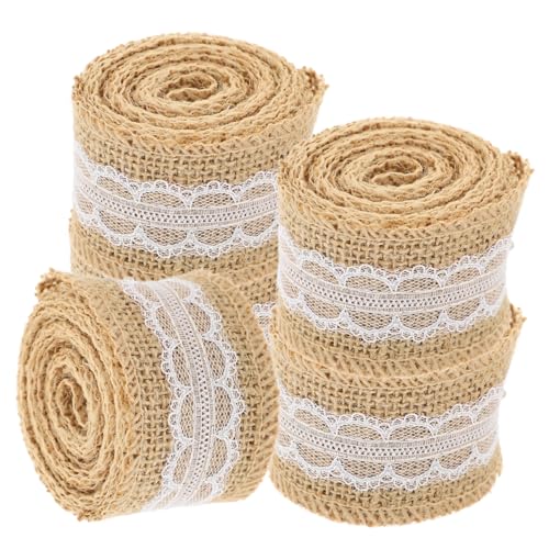 Gadpiparty 5 Rollen Jute Spitzenband Dekoratives Diy Bastelband für Hochzeiten Partys und Feiertagsdekorationen Charmante Details für Kreative Projekte Gadpiparty 5 Rollen Jute Spitzenband Dekoratives Diy Bastelband für Hochzeiten Partys und Feiertagsdekorationen Charmante Details für Kreative Projekte von Gadpiparty