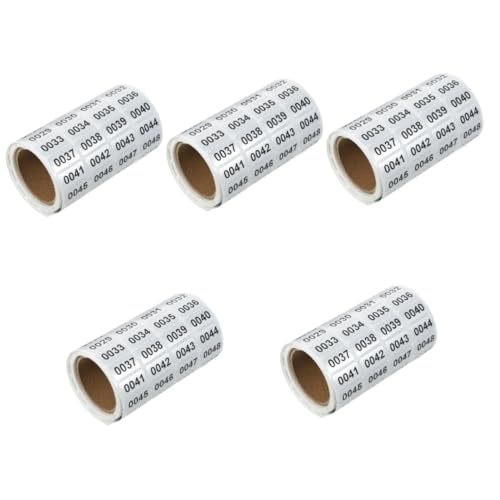 Gadpiparty 5 Rollen Nummerierte Aufkleber Zahlenaufkleber Aufkleber mit Zahlen Schüttgut Streifen rechteckige Aufkleber groß bunt Nummernaufkleber-Etikett Nummernaufkleber für das Büro PVC Gadpiparty 5 Rollen Nummerierte Aufkleber Zahlenaufkleber Aufkleber mit Zahlen Schüttgut Streifen rechteckige Aufkleber groß bunt Nummernaufkleber-Etikett Nummernaufkleber für das Büro PVC von Gadpiparty