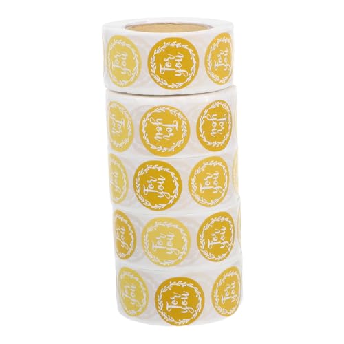 Gadpiparty 5 Rollen Rundes Dankeschön Etiketten Selbstklebende Versiegelungsaufkleber für Umschläge und Verpackungen Stark Haftend Leicht Abziehbar für Kleine Unternehmen Hochzeit und Gadpiparty 5 Rollen Rundes Dankeschön Etiketten Selbstklebende Versiegelungsaufkleber für Umschläge und Verpackungen Stark Haftend Leicht Abziehbar für Kleine Unternehmen Hochzeit und von Gadpiparty