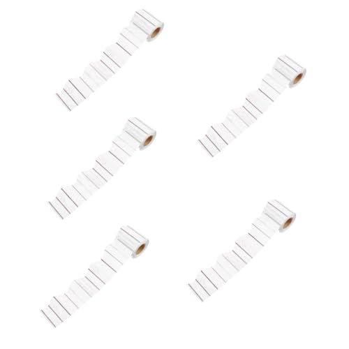 Gadpiparty 5 Rollen Tafel-Rand-Aufkleber Pinnwand-Grenzen Dekorationen für die Pinnwand im Klassenzimmer Planke Displayränder für Klassenzimmer schuldekorationsgrenzen Papier Weiß von Gadpiparty